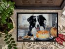 NEW Border Collie Fall Kitchen Pumpkins Doormat Front Door Mat Indoor Outdoor Rugs for Entryway, Non Slip Washable Low Pile, 18H X 27W