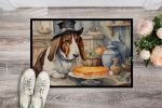 NEW Basset Hound Fall Kitchen Pumpkins Doormat Front Door Mat Indoor Outdoor Rugs for Entryway, Non Slip Washable Low Pile, 18H X 27W