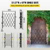 Single Folding Security Gate, 48" H x 37" W Folding Door Gate, Steel Accordion Security Gate, Flexible Expanding Security Gate, 360Â° Rolling Barric