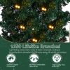 Christmas Artificial Tree Archway Decoration, Realistic PVC Holiday Tree Arch Frame for Outdoor Indoor Room Festival Party Wedding Garden, Flat Top