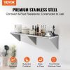 VEVOR 18" x 72" Stainless Steel Shelf, Wall Mounted Floating Shelving with Brackets, 500 lbs Load Capacity Commercial Shelves