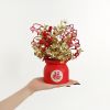 1pc New Year Spring Festival Pot, Artificial Flowers Plants, For New Year Spring Festival - Home, Restaurant, All Tabletop