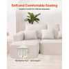 Modular Sectional Sofa, L Shaped Modular Sofa with Chaise, Cloud Sectional Couch with High Rebound Sponge and Density
