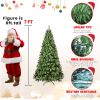 Prelit 7ft PVC Hinged Green Tree With Lights Environmentally Friendly Fireproof Artificial Christmas Tree 210cm