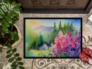 NEW Idaho Syringa in Watercolor Doormat Front Door Mat Indoor Outdoor Rugs for Entryway, Non Slip Washable Low Pile, 18H X 27W
