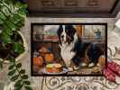 NEW Bernese Mountain Dog Fall Kitchen Pumpkins Doormat Front Door Mat Indoor Outdoor Rugs for Entryway, Non Slip Washable Low Pile, 18H X 27W