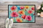 NEW Carnations in Watercolor Doormat Front Door Mat Indoor Outdoor Rugs for Entryway, Non Slip Washable Low Pile, 18H X 27W
