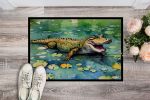 NEW Alligator Doormat Front Door Mat Indoor Outdoor Rugs for Entryway, Non Slip Washable Low Pile, 18H X 27W