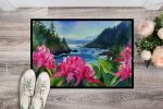 NEW Washington Coast Rhododendrons in Watercolor Doormat Front Door Mat Indoor Outdoor Rugs for Entryway, Non Slip Washable Low Pile, 18H X 27W