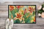 NEW Utah Sego Lilies in Watercolor Doormat Front Door Mat Indoor Outdoor Rugs for Entryway, Non Slip Washable Low Pile, 18H X 27W