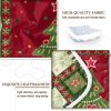 3 Piece Cute Christmas Tree Quilt Set Red Green Snowflakes Pattern Bedspread Lightweight Coverlet Summer Comforter Set Bed Cover (1 Quilt + 2 Shams)