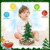 Christmas Tree Building Toy - 701 Pcs with 24-Day Countdown Calendar, 30 LED Warm Lights (USB Powered) - Santa, Ornaments