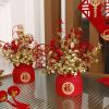 1pc New Year Spring Festival Pot, Artificial Flowers Plants, For New Year Spring Festival - Home, Restaurant, All Tabletop