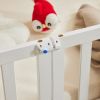 White Full-Size Wooden Toddler Crib Bed with Door & Floorboard â€“ Convertible Kids' Safety Bed