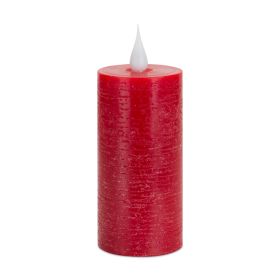 LED Candle 1.75"D x 4"H Wax/Plastic 2 AA Batteries Not Included (Option: Red)