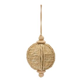 Onion Ornament (Set of 6) 3.25"D x 5.5"H Jute (Option: Brown)