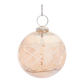 Ball Ornament (Set of 6) 3"D Glass (Option: Brown)