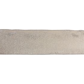 4" x 10 Yds. Ribbon Wired Polyester (Option: Gold)