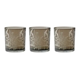 Votive Holder (Set of 3) 3"H Glass (Option: Grey)
