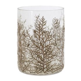 Candle Holder 6"D x 8"H Glass (Option: Brown)