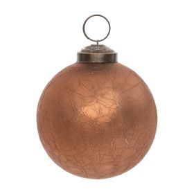 Ball Ornament (Set of 6) 3"D Glass (Option: Bronze)