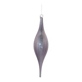Drop Ornament (Set of 6) 10.5"H Glass (Option: Grey)