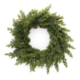 Pine Wreath 26"D Plastic (Option: Green)