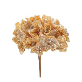 Hydrangea Stem (Set of 2) 29.5"H Polyester (Option: Gold)