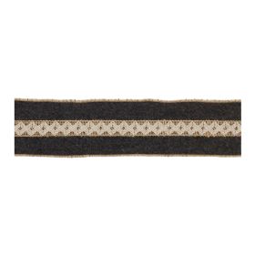 4" x 5 Yds. Wired (Set of 2) Wool (Option: Black, gold)
