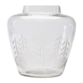 Vase 6.5"D x 6.5"H Glass (Option: Grey)