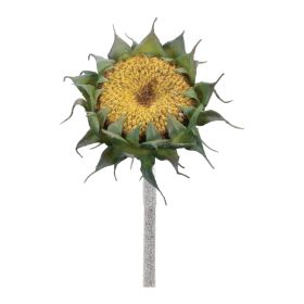 Sunflower Stem (Set of 6) 23.5"H Polyester/Plastic (Option: Yellow, Green)