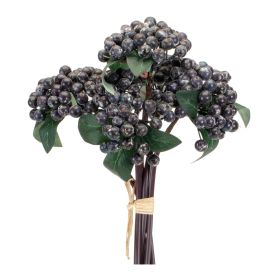 Berry Bundle (Set of 2) 11"H Styrofoam/Polyester/Plastic (Option: Blue, Green)