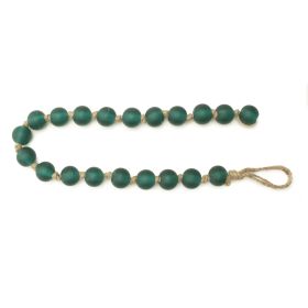 Garland (Set of 2) 24"L Glass/Jute (Option: Green, Beige)