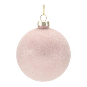 Ball Ornament (Set of 12) 3"D Glass (Option: Pink)