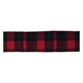 4" x 5 Yds. Wired Polyester (Set of 2) (Option: Red, Black)