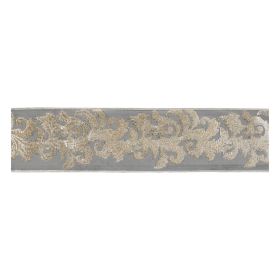 4" x 5 Yds. Wired Polyester (Option: Gray, Gold)