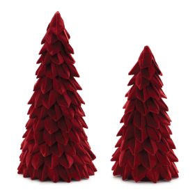 Tree Form (Set of 2) 15.5"H, 19.5"H Polyester (Option: Red)