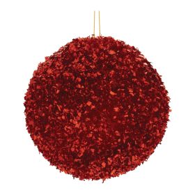 Ball Ornament (Set of 6) 5"D Foam (Option: Red)