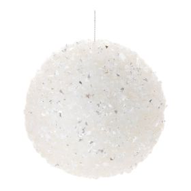 Ball Ornament (Set of 6) 5"D Foam (Option: White)