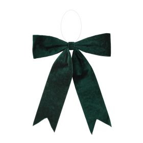 Bow Ornament (Set of 2) 16"W x 16.5"H Polyester (Option: Green)