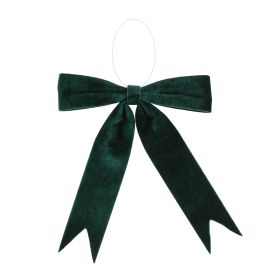 Bow Ornament (Set of 2) 13"W x 13"H Polyester (Option: Green)
