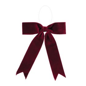 Bow Ornament (Set of 2) 13"W x 13"H Polyester (Option: Red)