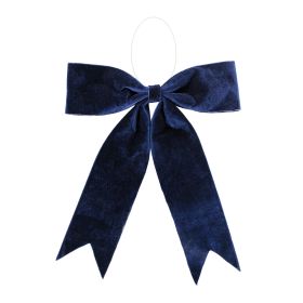 Bow Ornament (Set of 2) 16"W x 16.5"H Polyester (Option: Blue)