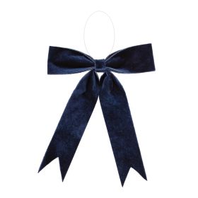 Bow Ornament (Set of 2) 13"W x 13"H Polyester (Option: Blue)