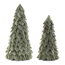 Tree Form (Set of 2) 15.5"H, 19.5"H Polyester (Option: Green)