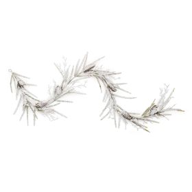 Pine Garland 6'L Plastic (Option: White, Green)