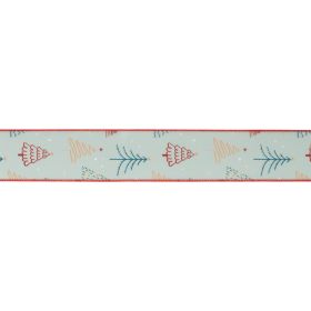 2.5" x 10 Yds. Wired Polyester (Set of 2) (Option: White, Blue, Red)