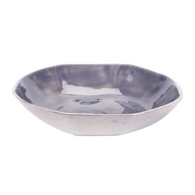 Bowl 13.75"D x 3"H Aluminum (Option: Gray, Blue)