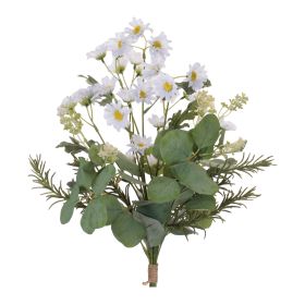 Mini Daisy Bundle (Set of 2) 24.5"H Polyester (Option: White, Green)