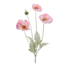 Poppy Spray (Set of 6) 25"H Fabric (Option: Pink, Green)